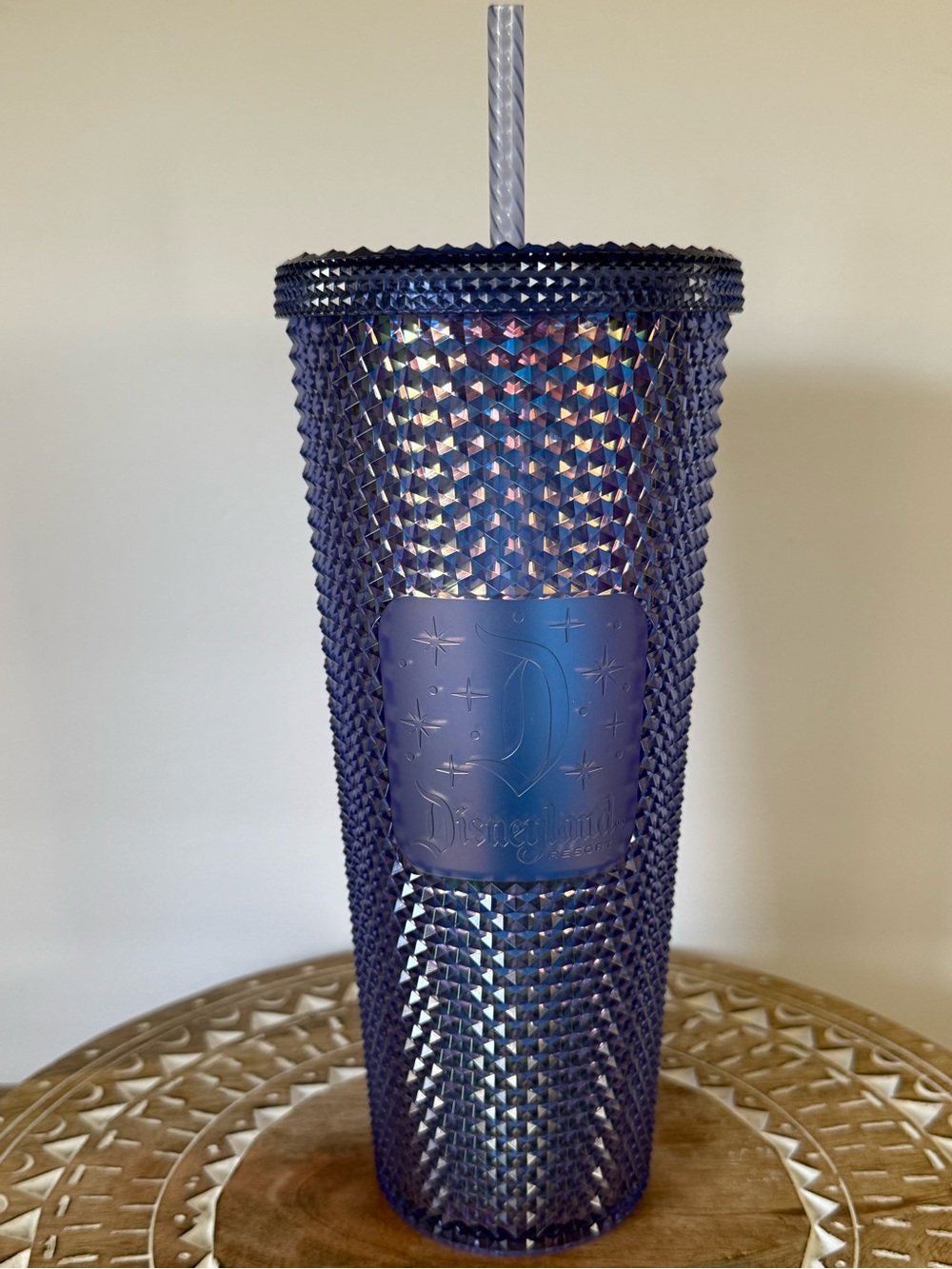 2021 Disneyland Starbucks Purple Blue Iridescent Studded Tumbler 24oz